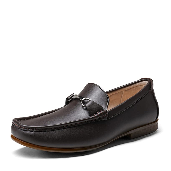 Men's Classic Metallic Horsebit Loafers - COFFEE -  0