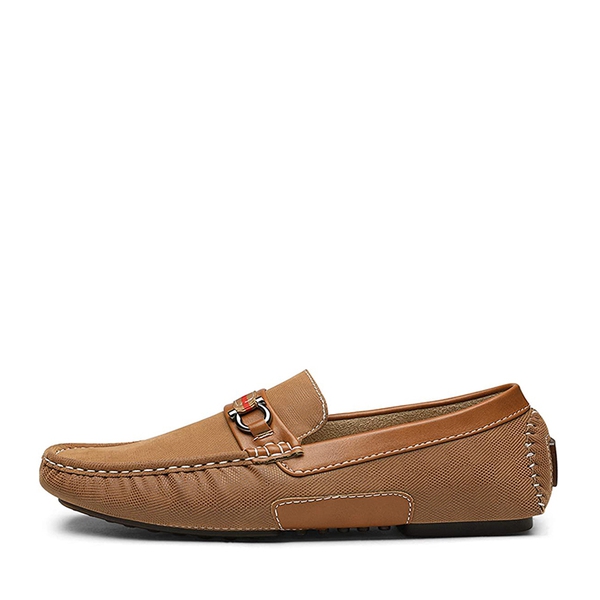 Men's Classic Moccasin Loafers - TAN - 1