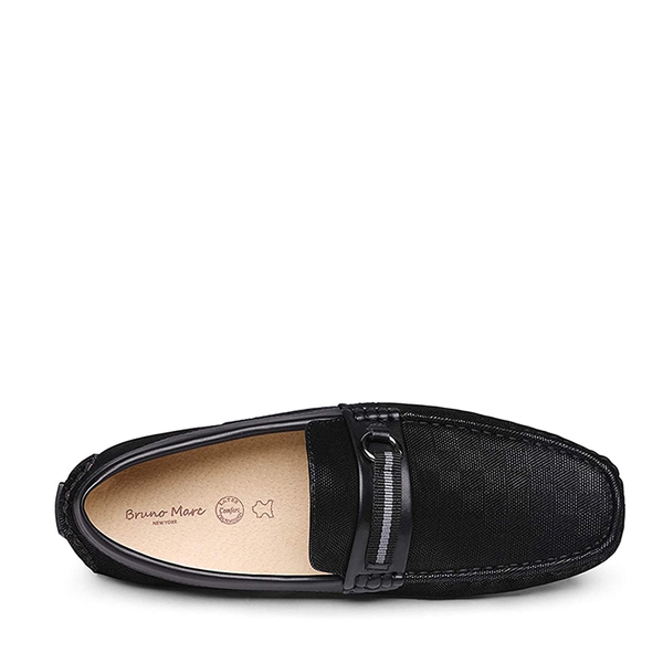 Men's Classic Moccasin Loafers - BLACK - 3