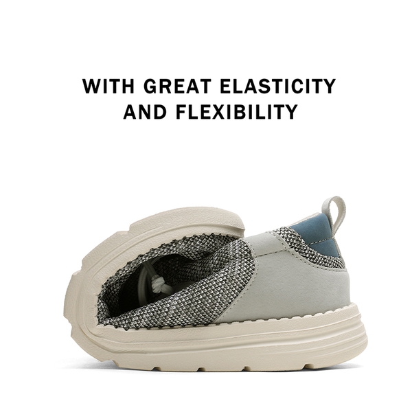 Men's Breathable Knitted Slip On Loafers - GREY - 2