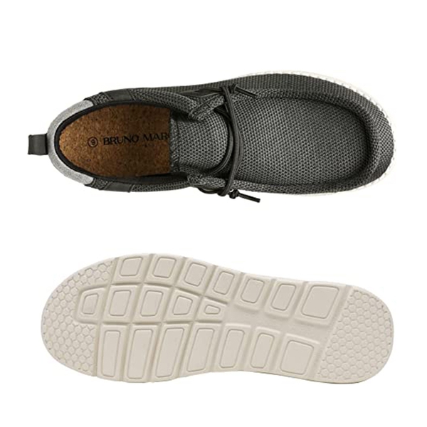 Men's Breathable Knitted Slip On Loafers - BLACK - 3