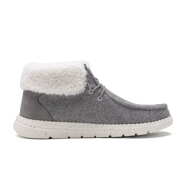Women‘s Ankle Fur Lace-up Warm Boots - GREY - 2