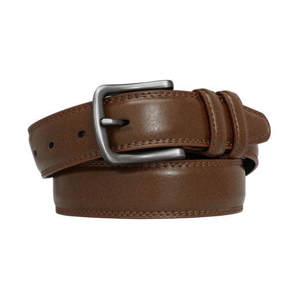 Men's Genuine Leather Casual Dress Belt - BROWN - 1