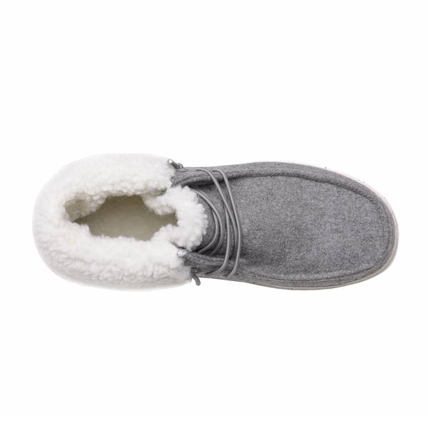 Women‘s Ankle Fur Lace-up Warm Boots - GREY - 3
