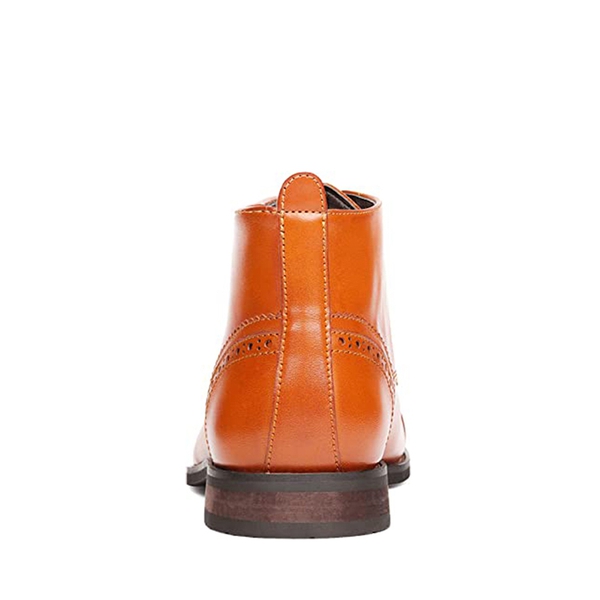 Men's Classic Cap Toe Oxford Ankle Boots - BROWN - 5