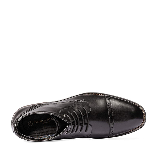Men's Classic Cap Toe Oxford Ankle Boots - BLACK - 3