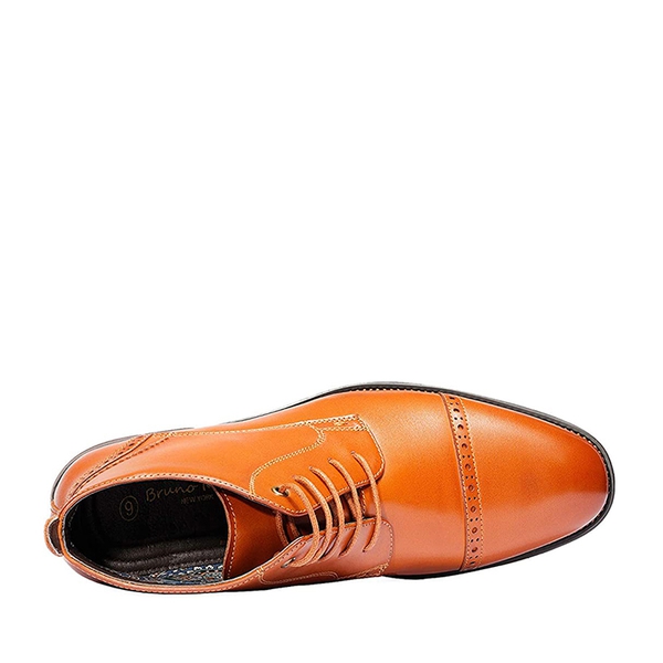 Men's Classic Cap Toe Oxford Ankle Boots - BROWN - 3