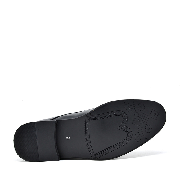 Men's Classic Cap-Toe Formal Oxford Shoes - ALL BLACK - 4