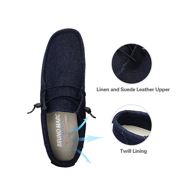 Men's Slip-On Casual Fashion Loafer Shoes - DARK BLUE - 2