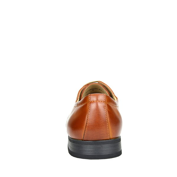 Men's Retro Vegan Leather Oxford Shoes with Square Toe - BROWN - 4