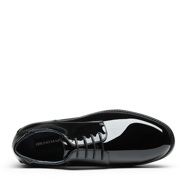 Men's Wide Oxford Synthetic Leather Shoes - BLACK-PAT - 3