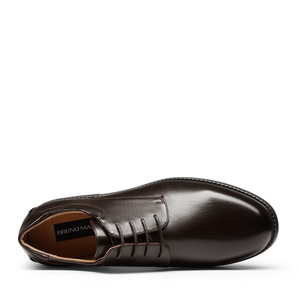 Men's Wide Oxford Synthetic Leather Shoes - DARK BROWN - 3