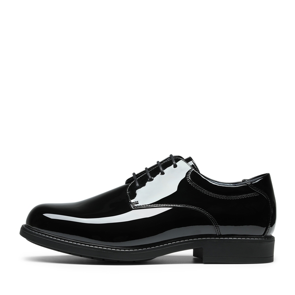 Men's Wide Oxford Synthetic Leather Shoes - BLACK-PAT - 1