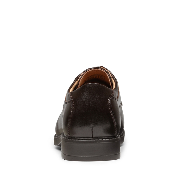 Men's Wide Oxford Synthetic Leather Shoes - DARK BROWN - 5