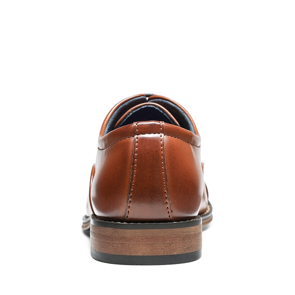Boys' Handsome Cap Toe Dress Oxfords - BROWN - 5