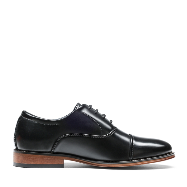Boys' Handsome Cap Toe Dress Oxfords - BLACK - 2