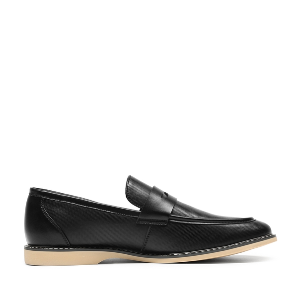 Men's Simple Dress Penny Loafers - BLACK - 2