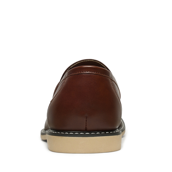 Men's Simple Dress Penny Loafers - BROWN - 5
