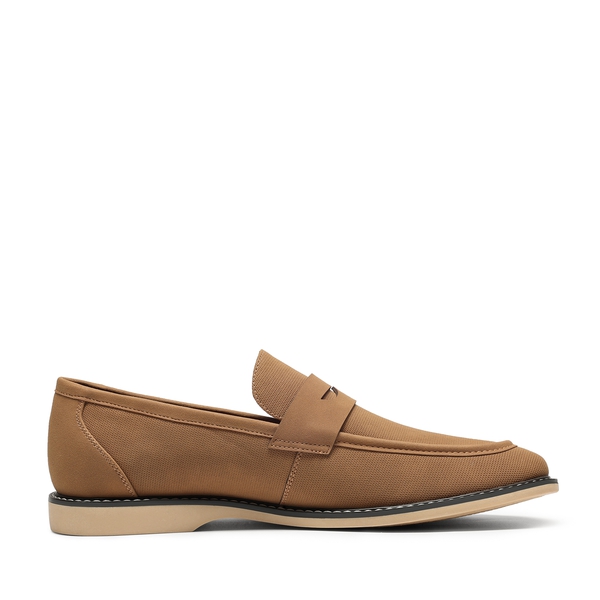 Men's Simple Dress Penny Loafers - TAN - 2
