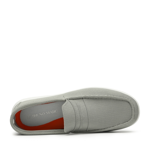 Men's Breathable Knitted Casual Slip On Shoes - GREY - 2
