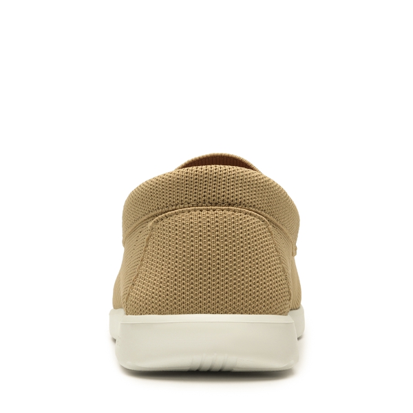 Men's Breathable Knitted Casual Slip On Shoes - KHAKI - 5