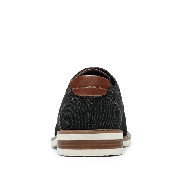 Men's Smart Casual Oxford-Inspired Sneakers - BLACK - 4