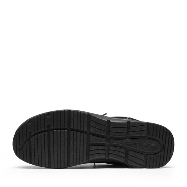 Men's Knitted Fabric Slip On Casual Loafers - BLACK - 5