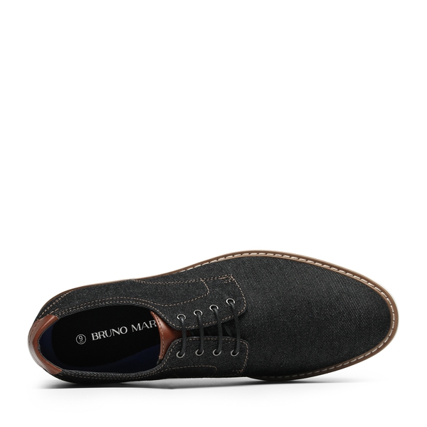 Men's Smart Casual Oxford-Inspired Sneakers - BLACK - 3