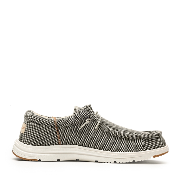Men's Knitted Fabric Slip On Casual Loafers - KHAKI - 2