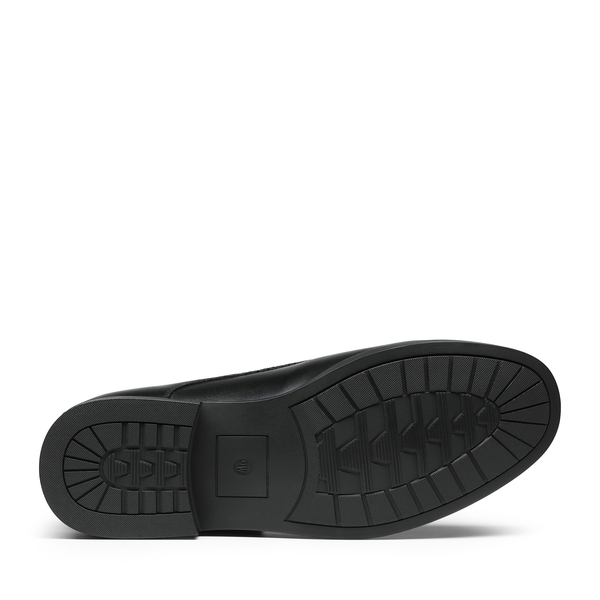 Men's Wide Oxford Synthetic Leather Shoes - BLACK - 4