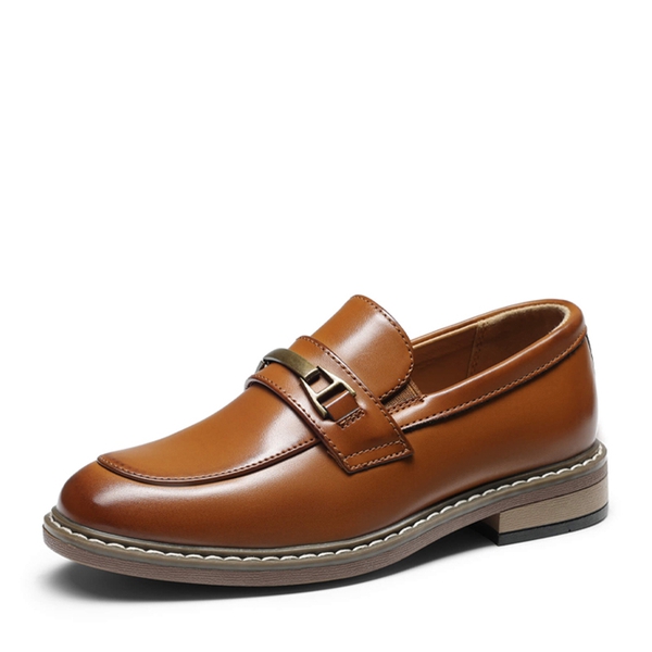 Boys Classic Synthetic Leather Slip On Loafers