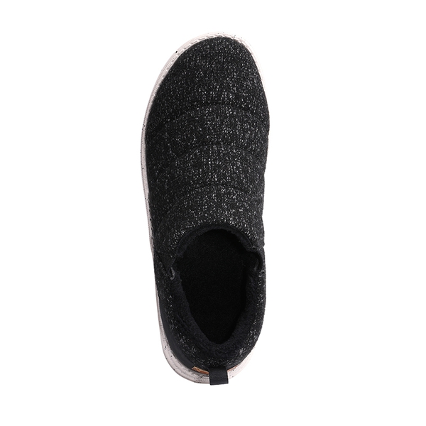 Men's Warm Faux Fur Slip-On Loafers - BLACK - 3
