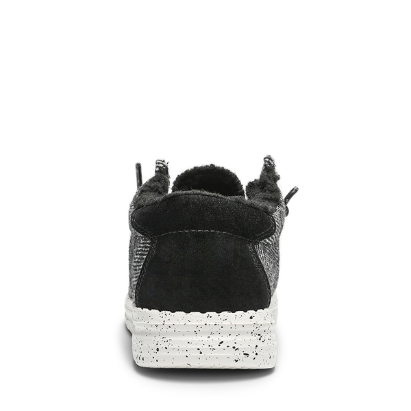 Kid's Winter Slip-On Fur Loafer - BLACK - 4