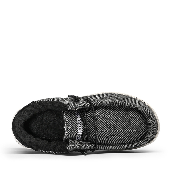 Kid's Winter Slip-On Fur Loafer - BLACK - 3
