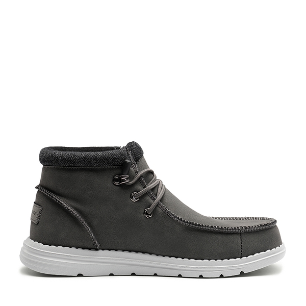 Men's Slip On Winter Loafer Boots - GREY - 2