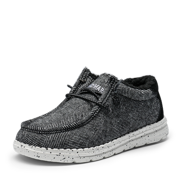 Kid's Winter Slip-On Fur Loafer - BLACK -  0