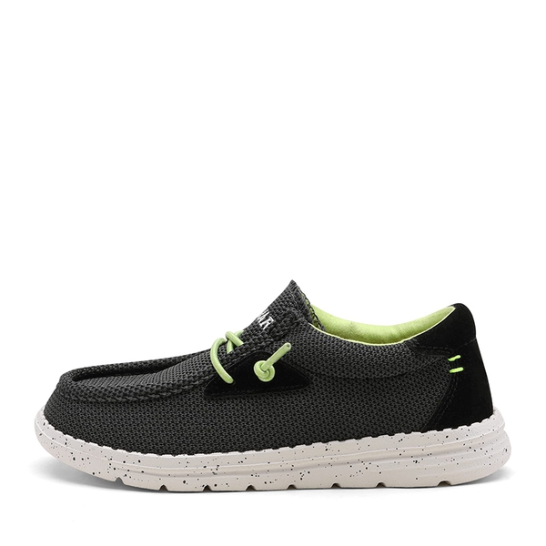 Kid's Casual Breathable Slip-On Loafers - BLACK - 1