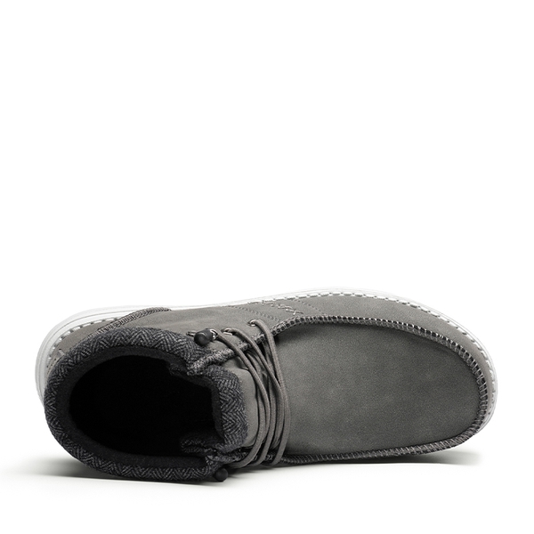 Men's Slip On Winter Loafer Boots - GREY - 3