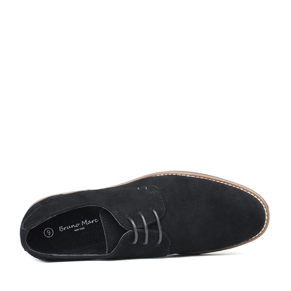 Men's Suede Oxford Dress Shoes - BLACK - 2