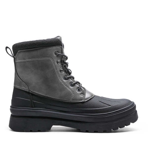 Men's Winter Insulated Fur Snow Boots - GREY - 2