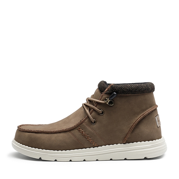 Men's Slip On Winter Loafer Boots - BROWN - 1