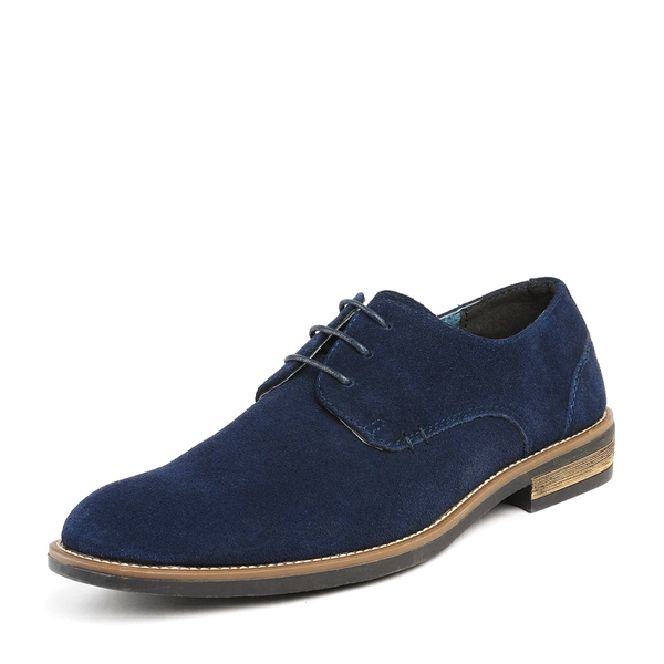 Men's Suede Oxford Dress Shoes - NAVY -  0