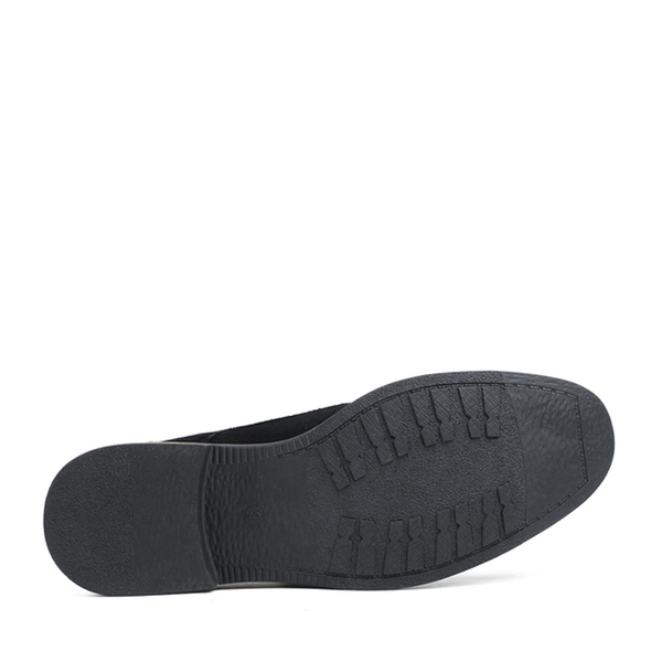Men's Suede Oxford Dress Shoes - BLACK - 3