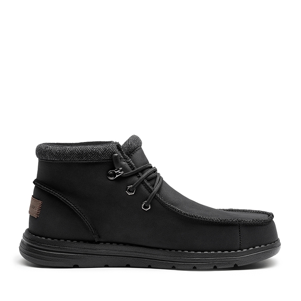 Men's Slip On Winter Loafer Boots - BLACK - 2
