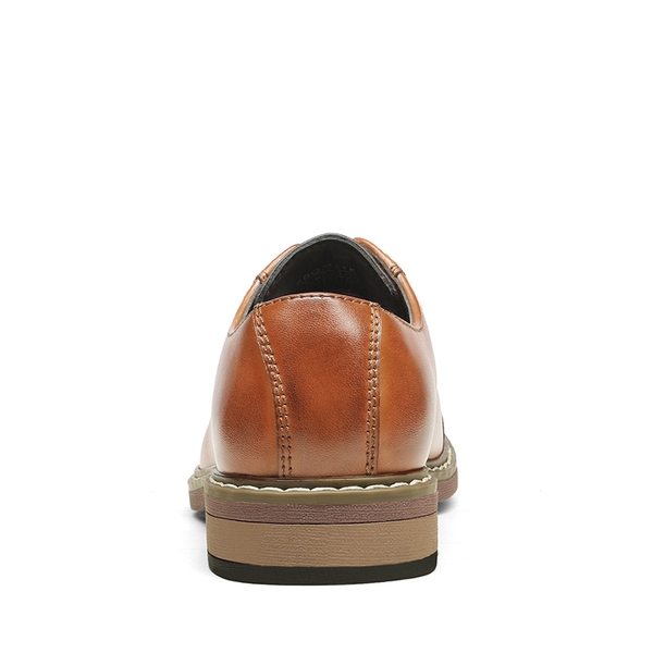 Boy's Cap-Toe PU Leather Oxfords-Bruno Marc
