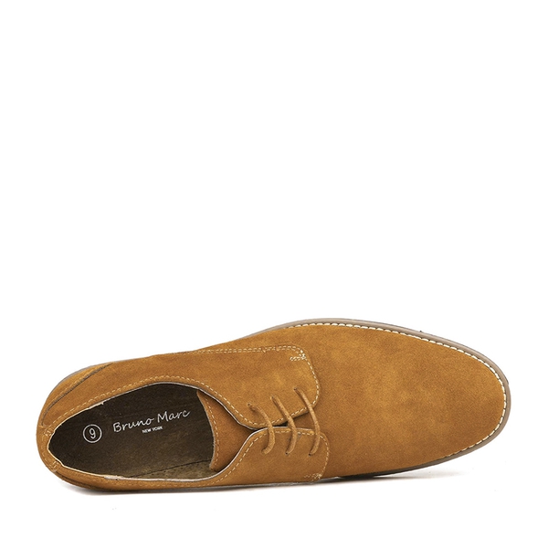 Men's Suede Oxford Dress Shoes - TAN - 2