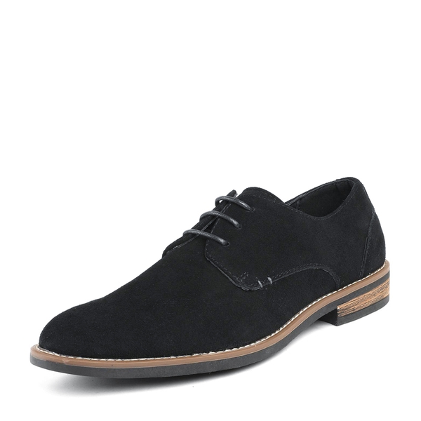 Men's Suede Oxford Dress Shoes - BLACK -  0