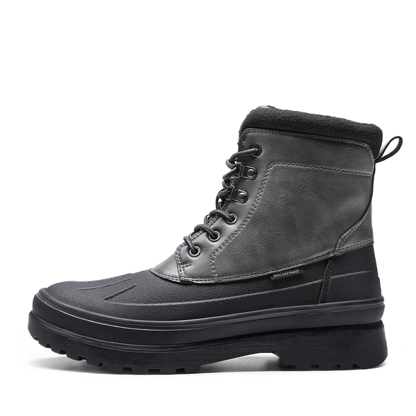 Men's Winter Insulated Fur Snow Boots - GREY - 1