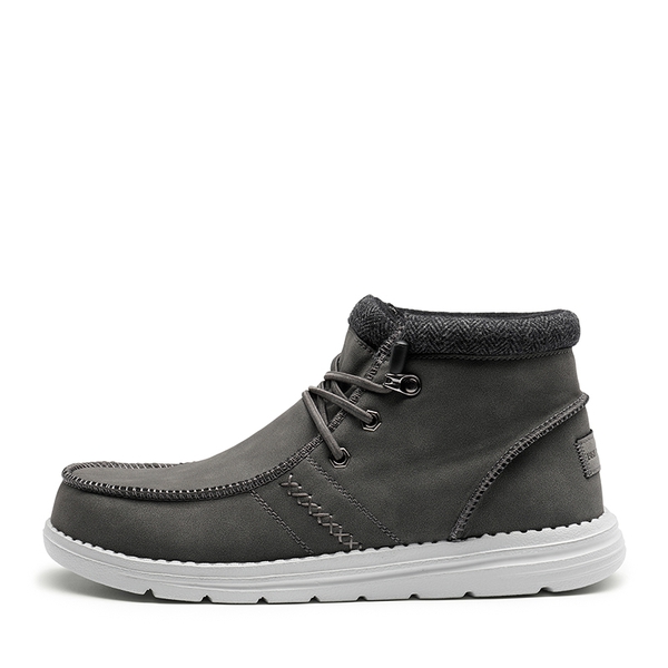 Men's Slip On Winter Loafer Boots - GREY - 1