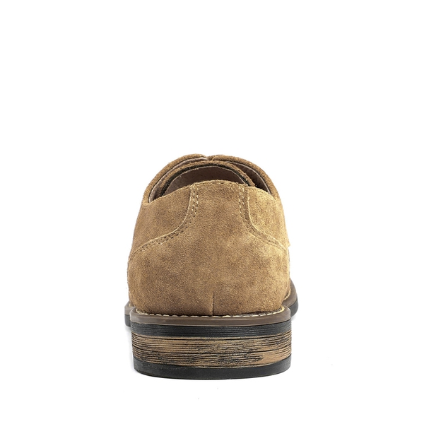 Men's Suede Oxford Dress Shoes - CAMEL - 4